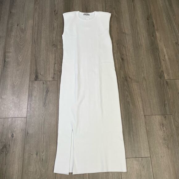 J Crew Sleeveless Shoulder Pads Super Stretch Sweater Midi Dress US Women's S - Picture 2 of 5